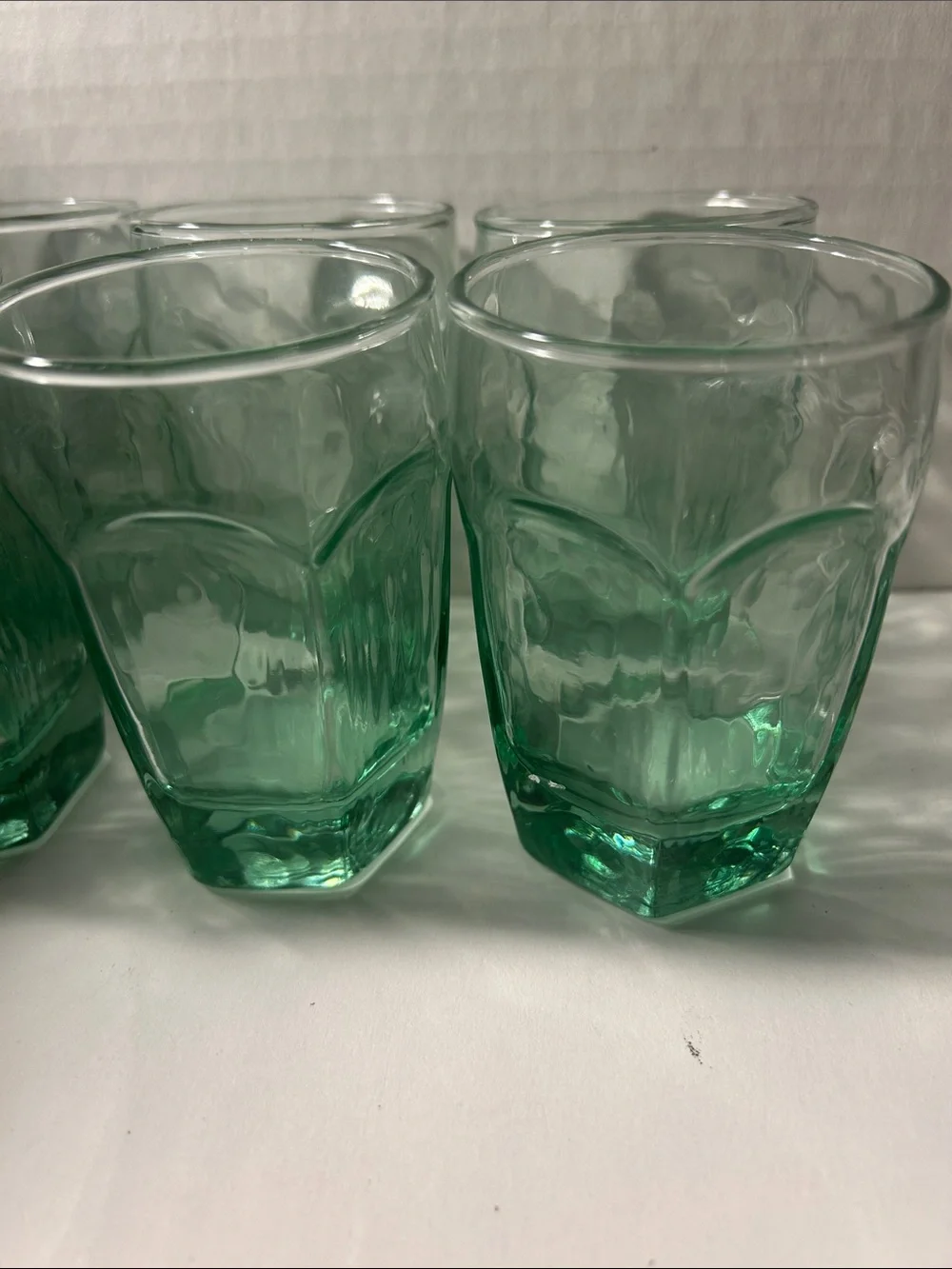 Set of 8 Green Libby Chivalry Juice Glasex